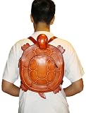 Handmade Genuine Leather Turtle Pattern Backpack, a Lovely Bag, Unique Design, Green or Brown
