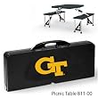 Georgia Tech Yellow Jackets Portable Folding Table with 4 Bench Seats - Royal Blue w/Digital Print