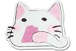 Lucky Star Yawning White Cat Patch