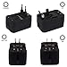 WV-LINK Universal All in One Worldwide Travel Power Plug Wall AC Adapter Charger with Dual USB Charging Ports for USA EU UK AUS