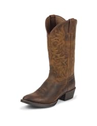 Shoes: Justin Boots 2561 Mens 13-in Rugged Cowhide Boot Tan 9 D US - Justin