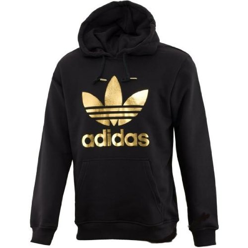 Adidas Herren T-Shirt ADI Trefoil Hoody, black/metallic gold, M, X41184 Preisvergleich