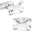 Sterling Silver Bone Cufflinks