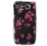 Crystal Hard BLACK With RAINING HEART Design Faceplate Cover Case Shield fo ....