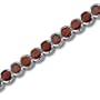 Must Have Chic 19.75 carats total weight Round Cut Garnet Gemstone Tennis Bracelet in Sterling Silver