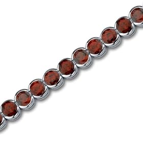 Must Have Chic 19.75 carats total weight Round Cut Garnet Gemstone Tennis... by