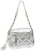 MAXX NEW YORK Silver Quilt Shoulder,Silver,one size