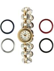Peugeot Womens 623 Interchangeable 5 Bezel Gift Watch Set