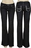 ROCK REVOLUTION Stretch Rinse Flare Jeans [NR-7173] - Indigo