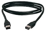 QVS 25ft IEEE1394 FireWire/i.Link 6Pin to 6Pin Black Cable