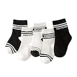 5パックレタープリントソックスベビーキッズのためのシームレスのつま先ソックスXmasギフト4-6 歳