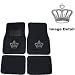 Crown Gem Crystal Studded Rhinestone Car Truck SUV Front & Rear Seat Carpet Floor Mats - 4PC