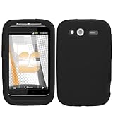 Black Silicone Skin Cover for HTC Wildfire S (T-Mobile USA)