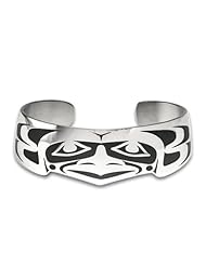 Sterling Silver Wingspan Northwest Coast Native American Bracelet. Made in USA.