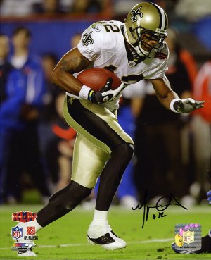 Marques Colston signed New Orleans Saints 8x10 Photo (Super Bowl XLIV)- Colston Hologram