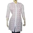 Cotton Long Sleeve Top Blouse Chikan Embroidery Size M