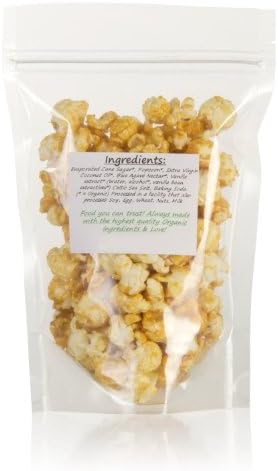 Organic Vegan Caramel Popcorn - Gluten Free, Non-GMO, Hand-Made in Small Batches (Caramel - Sea Salt, 2 Pack - 2oz)