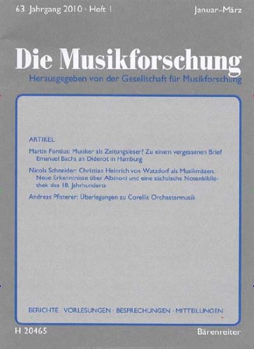 Produkt-Bild: Die Musikforschung [Jahresabo]