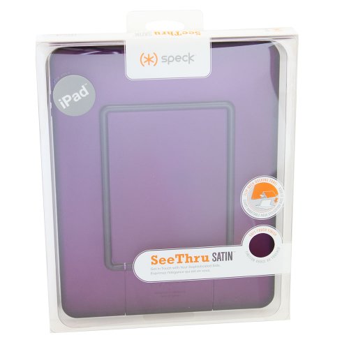 Speck Products See Thru Satin Soft Touch Hard Shell Case for iPad, Purple, IPAD-SAT-A15