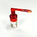 Spoon Snuff Bullet Acrylic with Glass Vial - Red