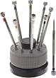 Paylak ECOSCREW9-1NEW 9 Mini Screwdriver Set with Rotating Stand, Extra Blades Hobbyist Economy