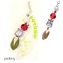 4 pieces Totoro characters on a string zipper pull