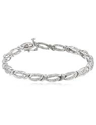 Sterling Silver and Diamond Bracelet (1/4 cttw, IJ Color, I2-I3 Clarity), 7.25"