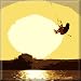 Kite Surfer Canvas Art Surfing Picture Framed Ready to Hang 50 x 50cm