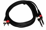 1/4 to RCA Male Cable 4 Pack - 10 Feet