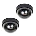VideoSecu 2 Dummy Faked Imitation Security Camera with Flashing Light LED Cost-effective Security CCTV Simulated Dome Camera 1RM