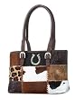 American West Lucky Cowgirl Western Cowhide Tooled Leather Bucket Purse