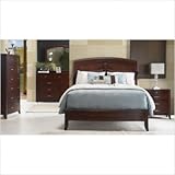 Brighton 4-Piece Low Profile Wood Sleigh Bedroom Set in Cinnamon Size: Full ....