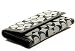 NEW AUTHENTIC COACH HAMPTONS SIGNATURE CHECKBOOK WALLET (BW/Black/Silver)