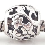 beads Andante Stones 925 Silber Bead mit kleinen Blumen Element Kugel für European Beads + Organzasäckchen