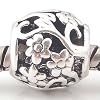 Andante-Stones 925 Silber Bead mit kleinen Blumen Element Kugel f�r European Beads + Organzas�ckchen