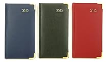 Leather Effect 2012 Slim Size Pocket Diary Week To View - With Metal Corners