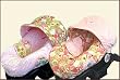 Reversible Infant Car Seat Cover - Bubble Dot Pink and Minky - Cuter Than A Ducks Butt