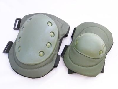 プロテクター エルボーパッド&ニーパッド サバイバルゲーム サバゲー 装備 オリーブ