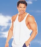 Mens Blank Stringer Y Back Cotton Tanktop