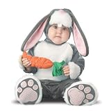 Lil Characters Infant Bunny Costume, Dark Grey/White/Pink