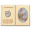 Confirmation Commemorative Plaque - Bi-Fold - Descending Dove - Gold Finish - H5" x W7"