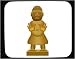 Decorated Mouse Pad with man, figure, benin, statue, bronze, artifact