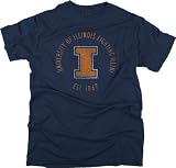 Illinois Fighting Illini Navy Retro Mascot Rampage T-Shirt