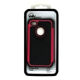 Hybrid Case for AT&T and Verizon iPhone 4, iPhone 4S (Pink/Black)
