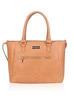 Carla Belotti Bolso asa de mano Handbag Light Brown Clairette (Marrón Claro)