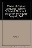 Evaluation and course design in EAP