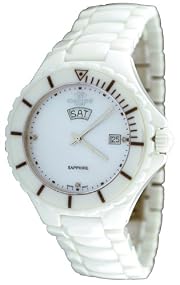 Oniss #ON8011-M7 Unisex Oversized 42mm Ligaro Collection White Ceramic Watch