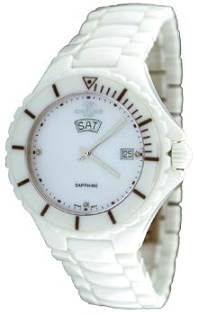 Oniss #ON8011-M7 Unisex Oversized 42mm Ligaro Collection White Ceramic Watch