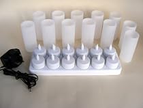 12 Led Flickering Rechargeable Candles