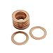 X AUTOHAUX 20 Pcs 20mm Inner Diameter Copper Washers Flat Sealing Gasket Rings for Cars